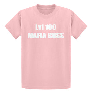 Youth Lvl 100 Mafia Boss Kids T-shirt