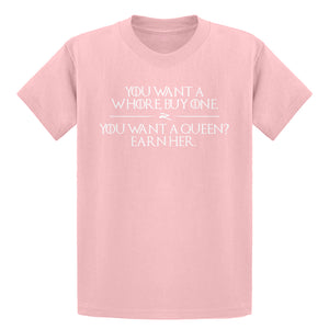 Youth You want a queen? Earn me. Kids T-shirt