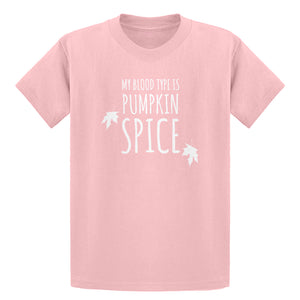 Youth My Blood Type is Pumpkin Spice Kids T-shirt