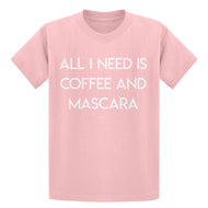 Youth All I need is Coffee and Mascara Kids T-shirt