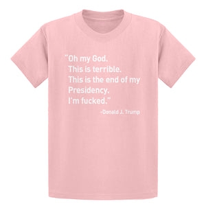 Youth This is the End of my Presidency Kids T-shirt