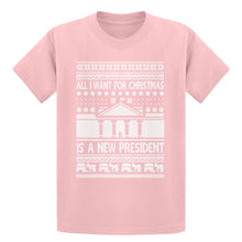 Youth All I Want for Christmas is a New President Kids T-shirt