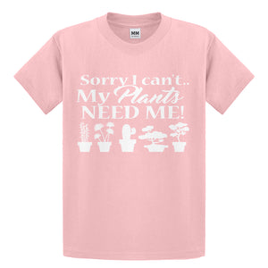 Youth I Cant My Plants Need Me! Kids T-shirt
