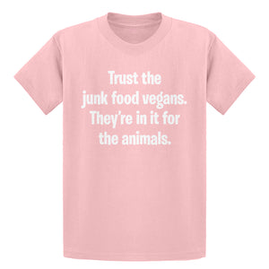Youth Junk Food Vegans Kids T-shirt