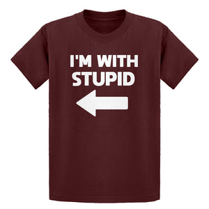 Youth I'm With Stupid Left Kids T-shirt