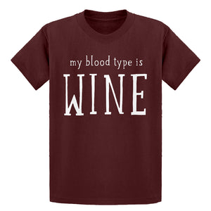 Youth My Blood Type is Wine Kids T-shirt