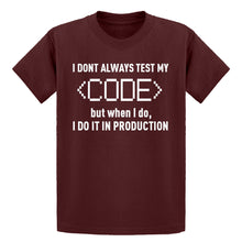 Youth I Dont Always Code Kids T-shirt
