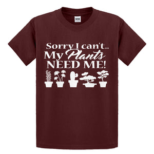 Youth I Cant My Plants Need Me! Kids T-shirt