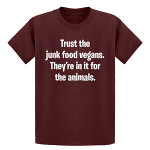 Youth Junk Food Vegans Kids T-shirt