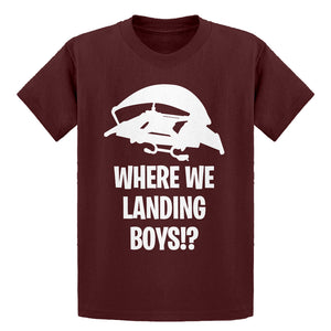 Youth Where We Landing Boys?! Kids T-shirt