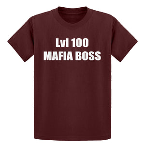 Youth Lvl 100 Mafia Boss Kids T-shirt