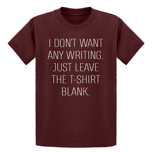 Youth Leave the Tshirt Blank Kids T-shirt
