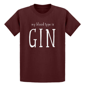 Youth My Blood Type is Gin Kids T-shirt