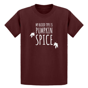 Youth My Blood Type is Pumpkin Spice Kids T-shirt
