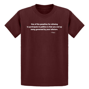Youth Governed by your Inferiors Kids T-shirt