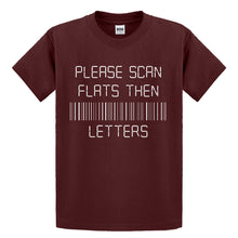 Youth Please Scan Flats Then Letters Kids T-shirt