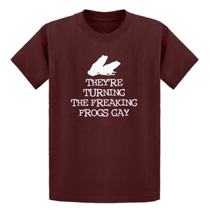 Youth They're Turning the Freaking Frogs Gay! Kids T-shirt