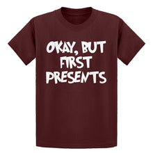 Youth Okay but first, presents. Kids T-shirt