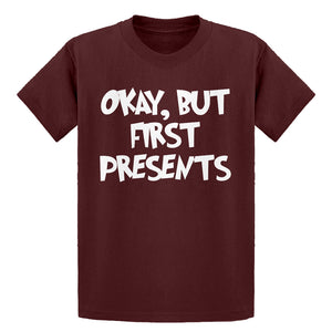 Youth Okay but first, presents. Kids T-shirt