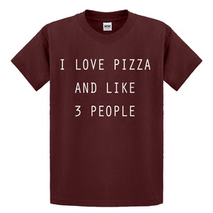 Youth I Love Pizza and like 3 People Kids T-shirt