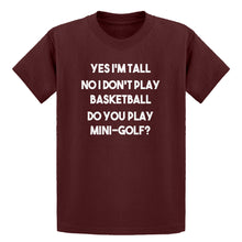Youth Yes I'm Tall Kids T-shirt