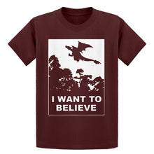 Youth I Want to Believe Fire Dragon Kids T-shirt