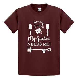 Youth I Can't My Garden Needs Me! Kids T-shirt