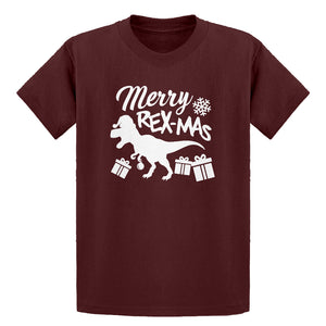 Youth Merry Rex-Mas Kids T-shirt