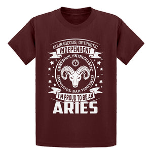 Youth Aries Astrology Zodiac Sign Kids T-shirt