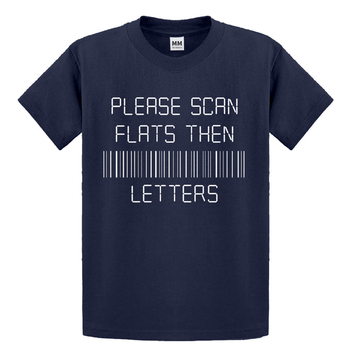 Youth Please Scan Flats Then Letters Kids T-shirt