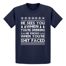 Youth He Sees Your When You're Drinking Kids T-shirt