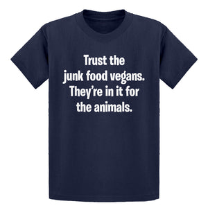 Youth Junk Food Vegans Kids T-shirt