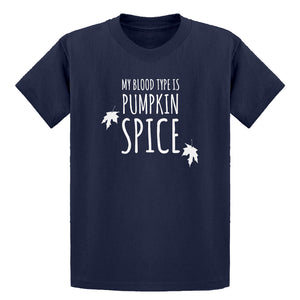 Youth My Blood Type is Pumpkin Spice Kids T-shirt