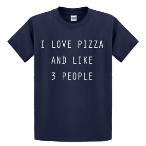 Youth I Love Pizza and like 3 People Kids T-shirt