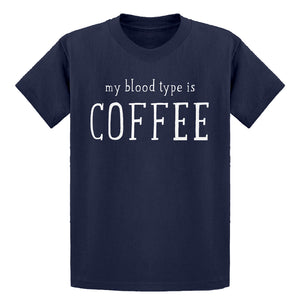 Youth My Blood Type is Coffee Kids T-shirt