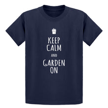 Youth Keep Calm and Garden On Kids T-shirt