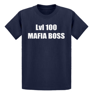 Youth Lvl 100 Mafia Boss Kids T-shirt