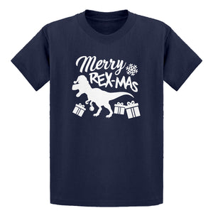 Youth Merry Rex-Mas Kids T-shirt