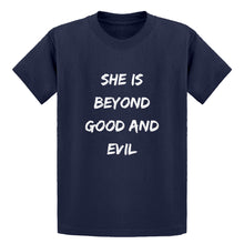 Youth She is Beyond Good and Evil Kids T-shirt
