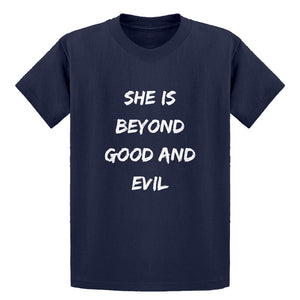 Youth She is Beyond Good and Evil Kids T-shirt