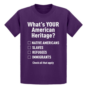 Youth What's Your Heritage? Kids T-shirt