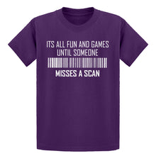 Youth Its All Fun and Games Until Someone Misses a Scan Kids T-shirt