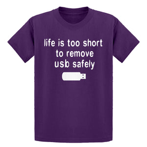 Youth Remove USB Safely Kids T-shirt