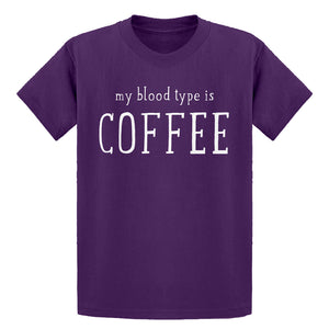 Youth My Blood Type is Coffee Kids T-shirt