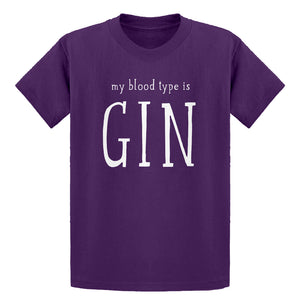 Youth My Blood Type is Gin Kids T-shirt