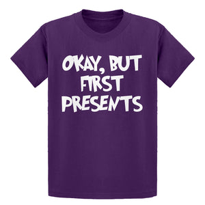 Youth Okay but first, presents. Kids T-shirt