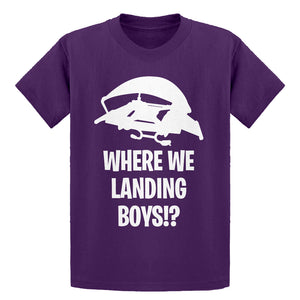 Youth Where We Landing Boys?! Kids T-shirt
