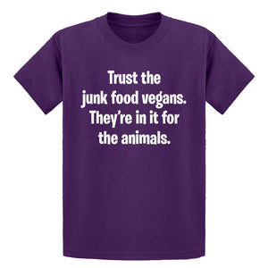 Youth Junk Food Vegans Kids T-shirt