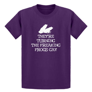 Youth They're Turning the Freaking Frogs Gay! Kids T-shirt