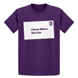 Youth I Know Where You Live Kids T-shirt